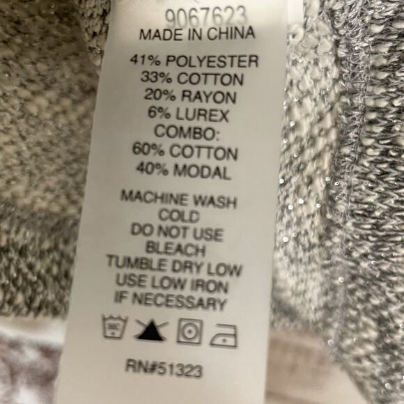 NEW Two By Vince Camuto Gray Metallic Drop Sleeve Sweater, Medium, MSRP $79 - Picture 13 of 13